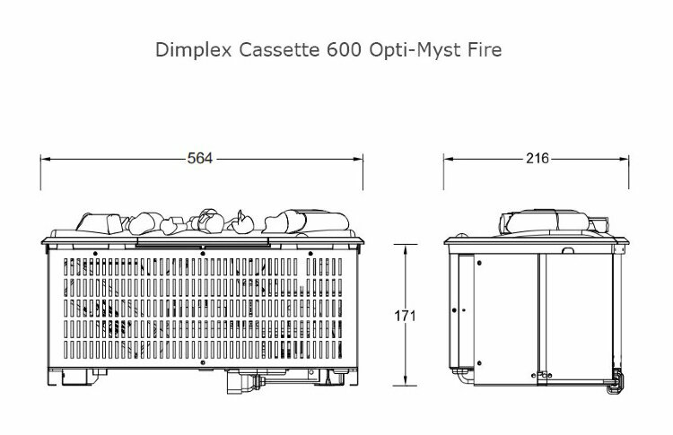 Электрокамин Dimplex Opti-Myst Cassette 600