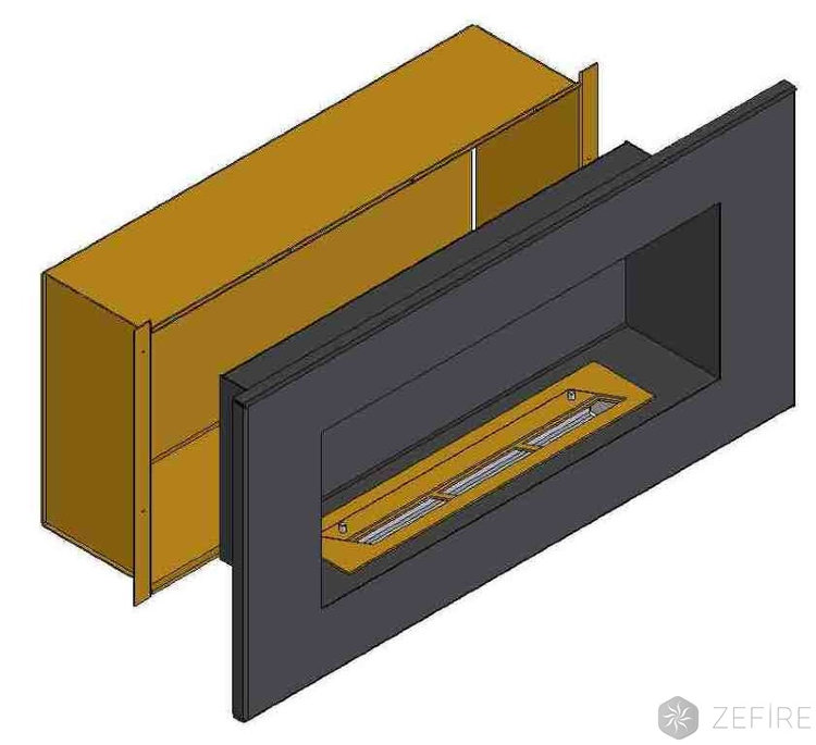Теплоизоляционный корпус для встраивания в мебель для очага 600 мм
