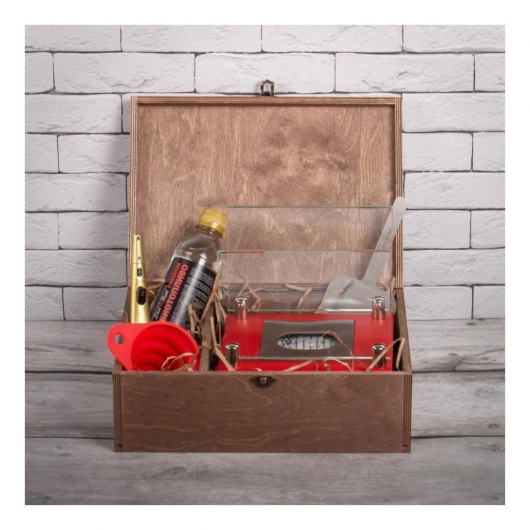 Подарочный набор SteelHeat PREMIUM BOX ALBA Красный + деревянная коробка + стартовый комплект