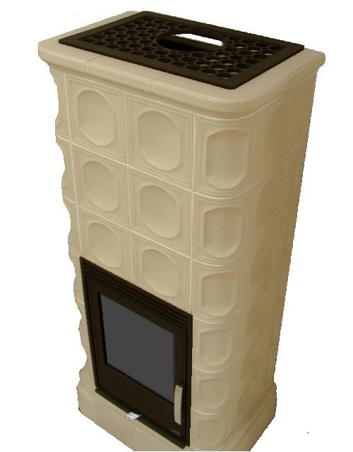 Кафельная печь-камин ABX Kaledonie Color KI (вставка Комбо) с допуском воздуха