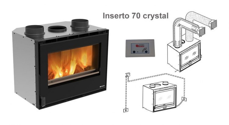 Каминная топка La Nordica Inserto 70 Ventilato Cristal