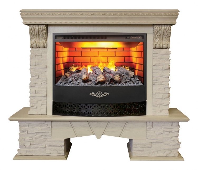 Электрокамин Rockland Lux 25,5 WT c очагом FireStar 25,5 3D