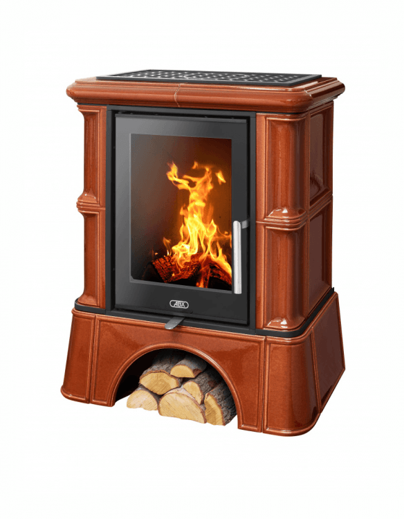 Кафельная печь-камин ABX Bavaria EXclusive, кафельный цоколь