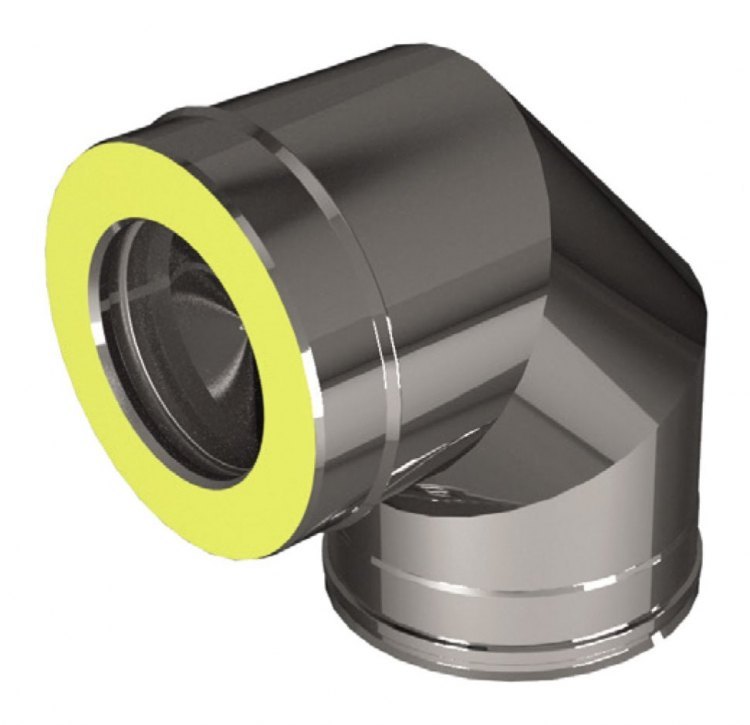 Отвод 90° D300/400, AISI 321/оцинкованная сталь (Вулкан)