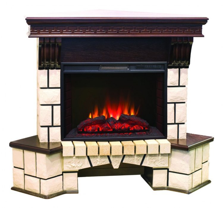 Электрокамин RealFlame Stone New Corner (угловой) 25 AO с Sparta 25,5