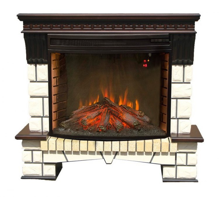 Электрокамин Stone new 33 AO с очагом Firestar 33 3D