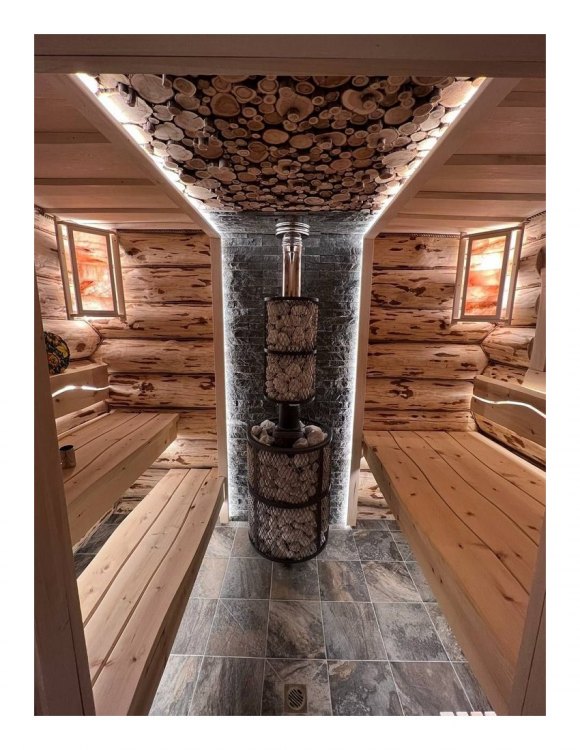 Банная печь Атмосфера L сетка нержавейка с газовой горелкой