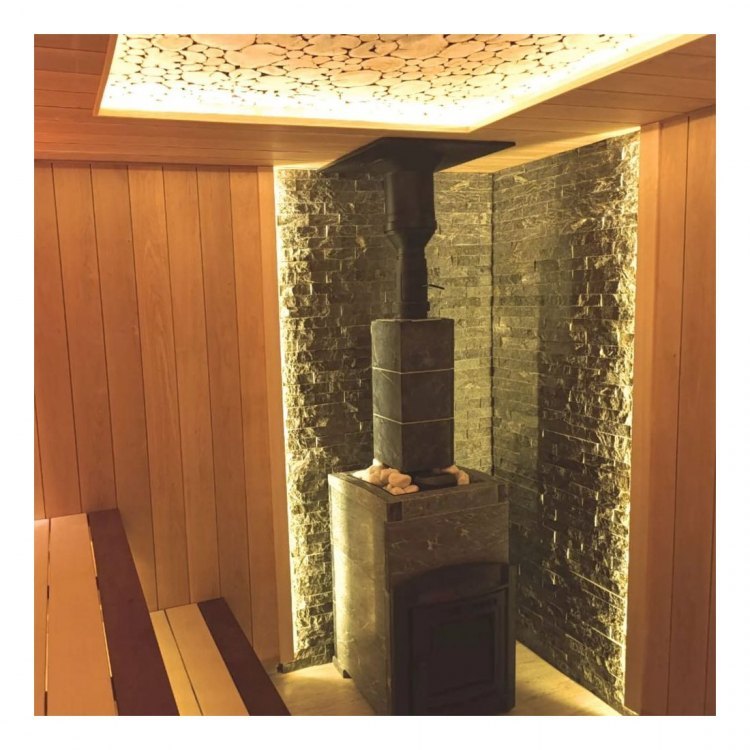 Банная печь Атмосфера L в облицовке Талькохлорит 