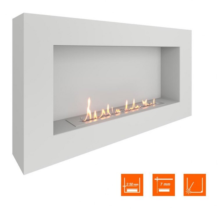 Биокамин SteelHeat WALL GRAND 1200 белый (Стандарт)