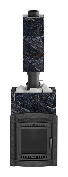 Банная печь Атмосфера L в облицовке Амфиболит