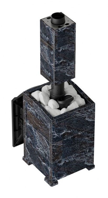 Банная печь Атмосфера L в облицовке Амфиболит