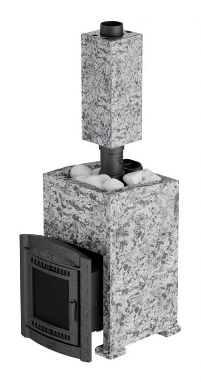 Банная печь Атмосфера XL в облицовке Пироксенит Элит