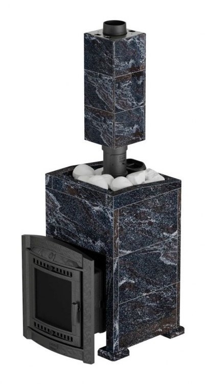 Банная печь Атмосфера XL в облицовке Амфиболит