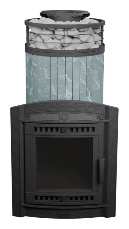 Банная печь Атмосфера XL Талькохлорит ламель + сетка с Тоннелем