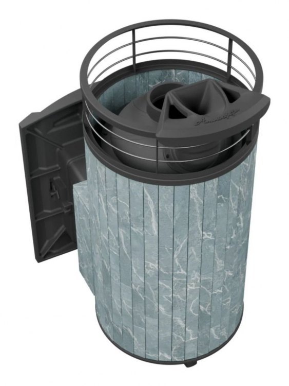 Банная печь Атмосфера XL Талькохлорит ламель + сетка с Тоннелем