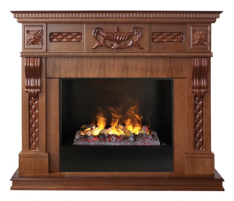 Электрокамин Corsica Lux 26 NT с очагом 3D Cassette 630 + Black вставка