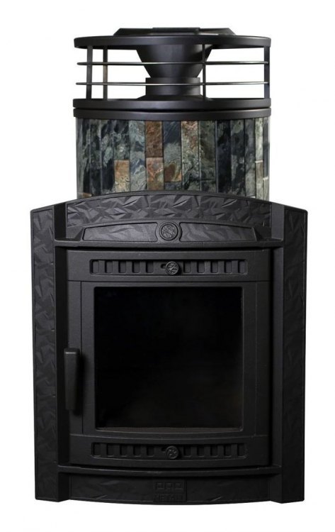 Банная печь Атмосфера L Жадеит ламель + сетка с Тоннелем