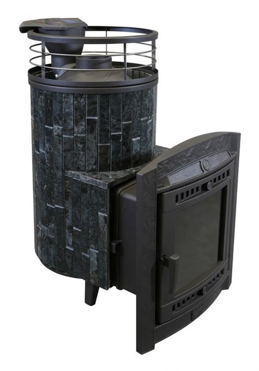 Банная печь Атмосфера L Пироксенит ламель + сетка с Тоннелем