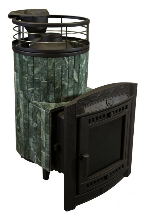 Банная печь Атмосфера L Змеевик ламель + сетка с Тоннелем