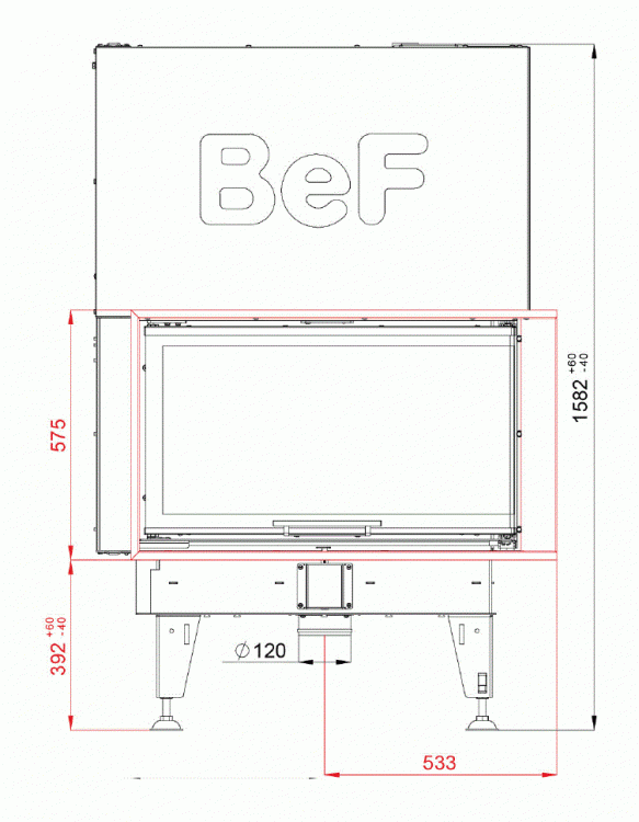 Каминная топка BeF Therm V 10 CP/CL