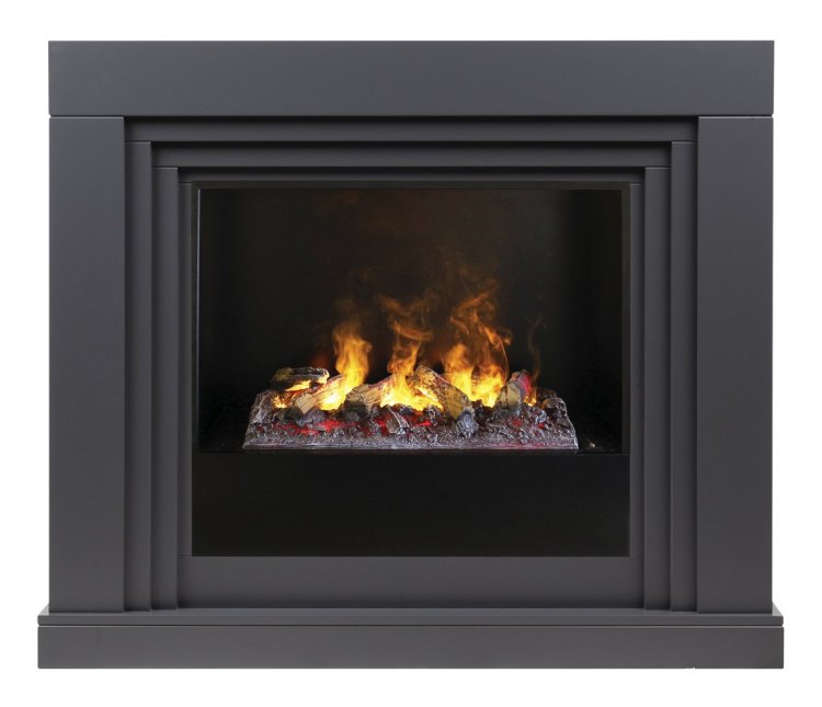 Электрокамин Stanley 26 GR с очагом 3D Cassette 630 + Black вставка