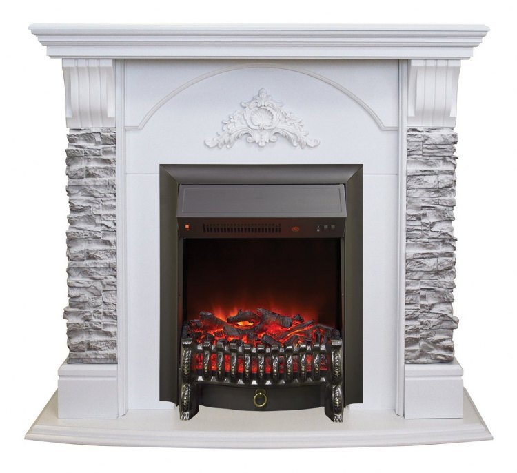 Электрокамин Athena WT GR с Fobos Lux BL