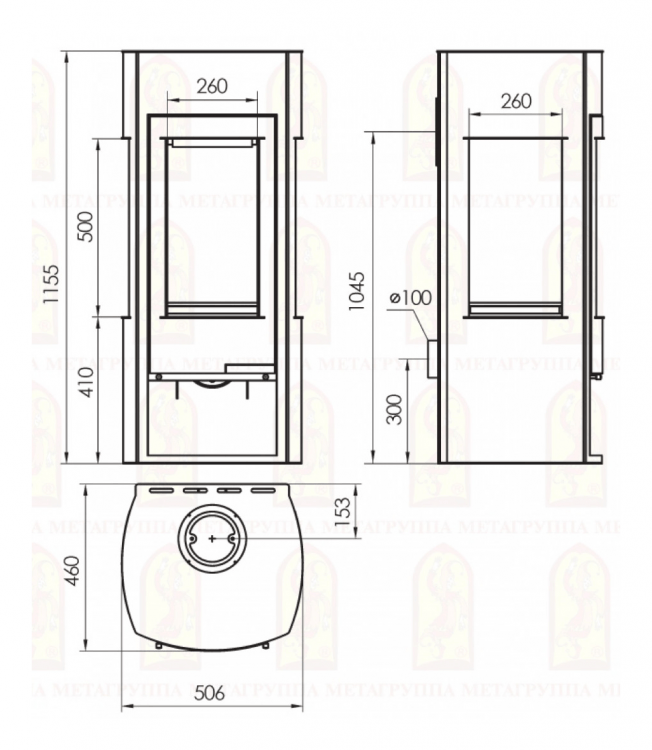 Печь-камин Мета Metafire Неман
