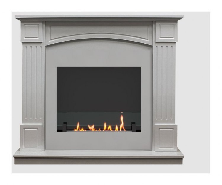 Биокамин в портале SteelHeat Chester (Стекло+стемалит)