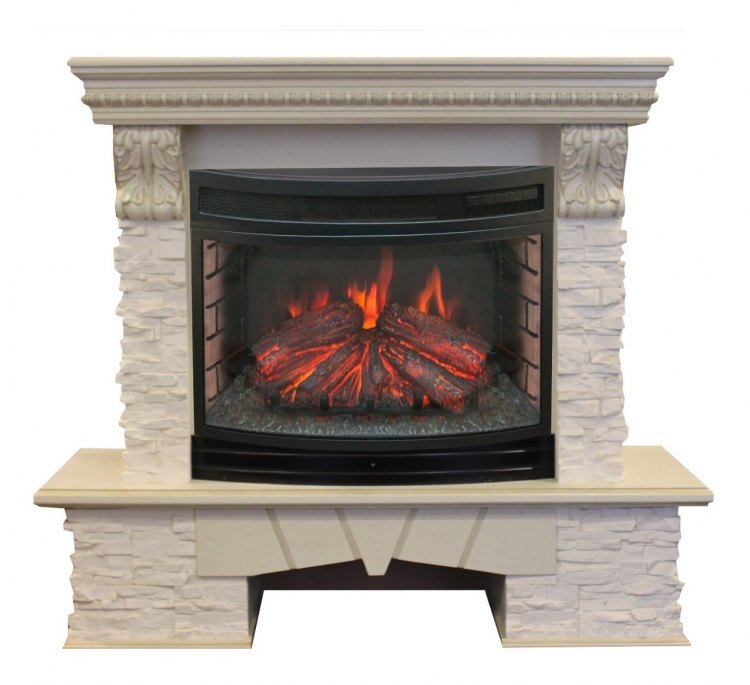Электрокамин RealFlame Rockland LUX 25 WT с FireField 25 SIR