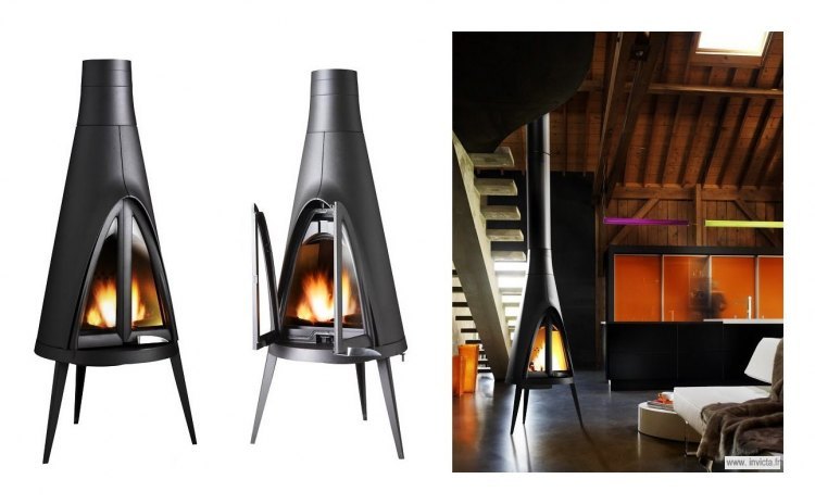 Чугунная печь камин Invicta Pow-wow