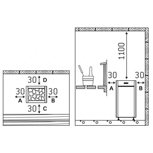 Электрическая печь для сауны Harvia Virta Combi HL110SA