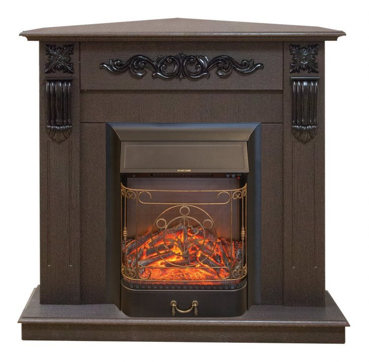 Электрокамин Dominica Corner DN с очагом Majestic Lux BL S