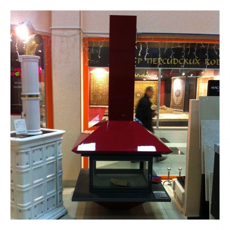 Камин GAIA CENTRAL RAL, со стеклом (Traforart)