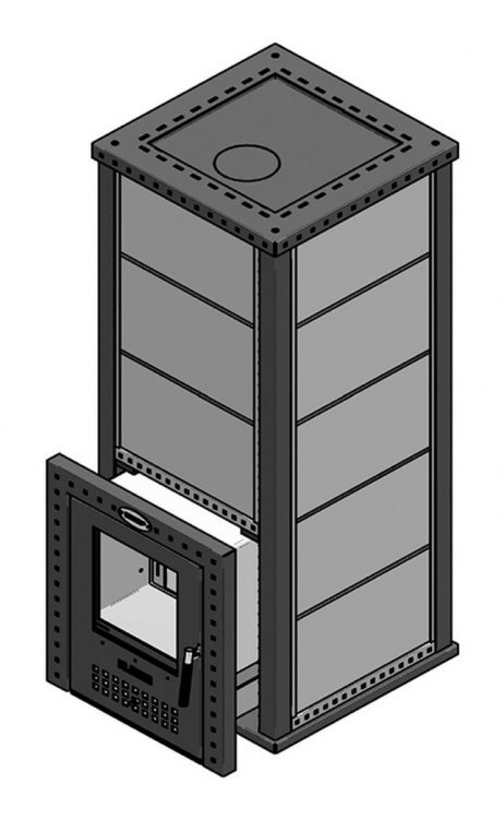 Дровяная печь для бани KLOVER RT-20RV Серпентинит (дровяная)