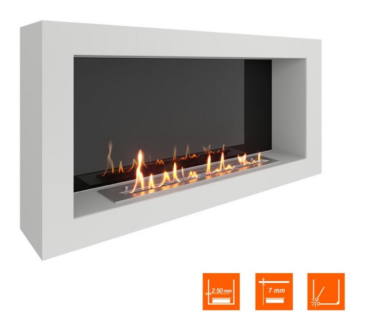 Биокамин SteelHeat WALL ONE 1100 белый (Стемалит)