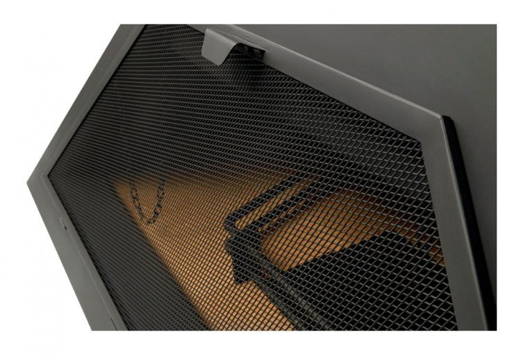 Камин MADRID FRONTAL, наклонная труба влево, чёрный (Traforart)